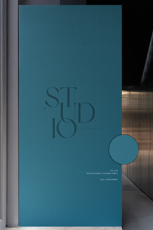 ST 024 Woven Leather Celadon Blue R1